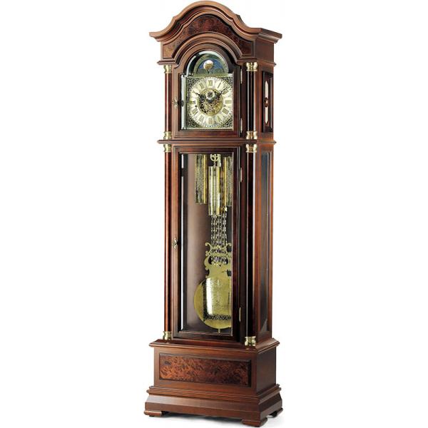 ams standuhr 208cm mechanische holzuhr mit mondphase westminsterschlag 1