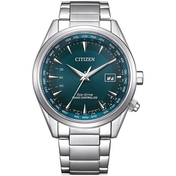 citizen global weltzeit eco drive solar funkuhr stahl blau 1