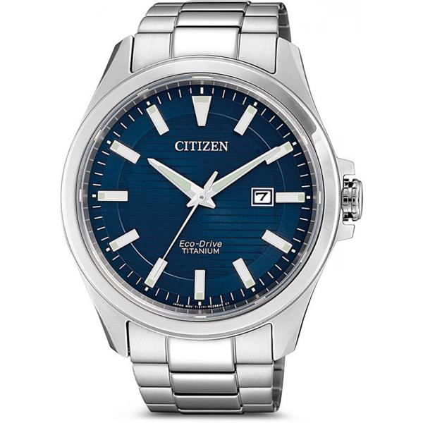 citizen herrenuhr eco drive solar super titanium blau