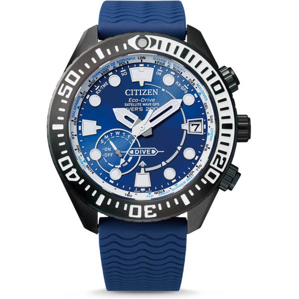 citizen satellite diver gps weltzeit eco drive solaruhr blau