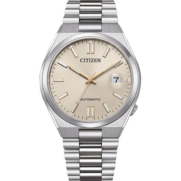 citizen tsuyosa retro automatik uhr stahl champagne