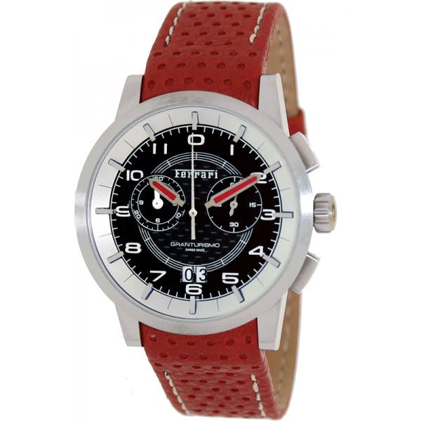 ferrari granturismo chronograph quartzuhr schwarz rot 1