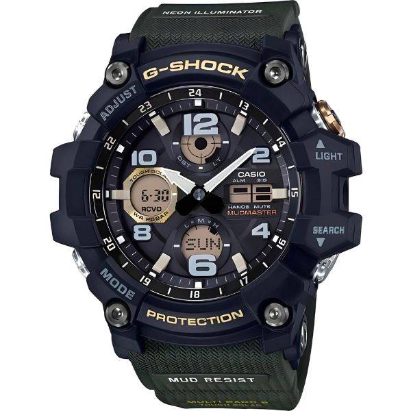 g shock mudmaster funk solaruhr schwarz oliv