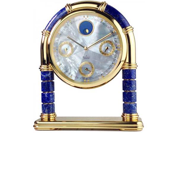 imhof tischuhr quartz bogenuhr lapislazuli vollkalender mondphase