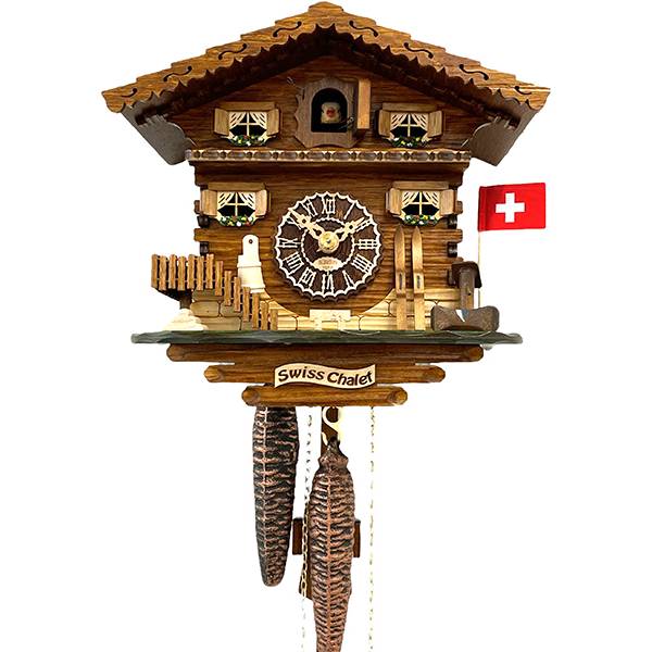 kuckucksuhr chalet swiss holz wanduhr mechanisch