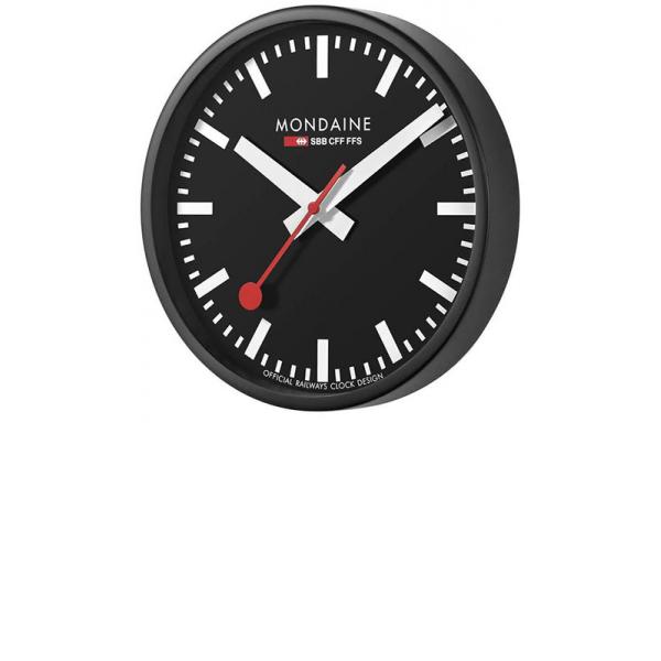 mondaine wall clock sbb bahnhofswanduhr schwarz