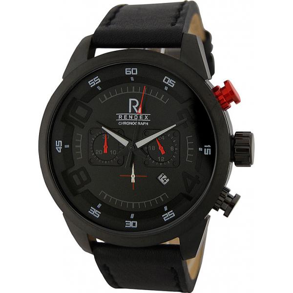 rendex design xl chronograph quartzuhr schwarz