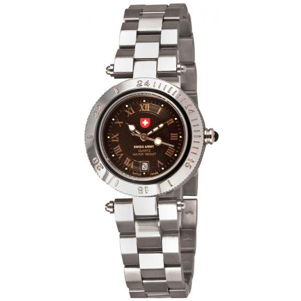 swiss army brigadier lady quartzuhr schwarz