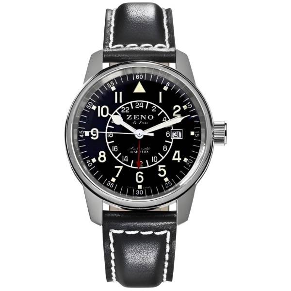 zeno watch basel classic gmt automatik fliegeruhr dualtime