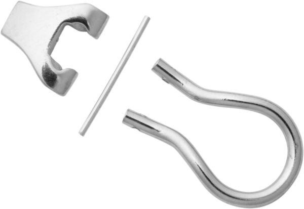 Ohrclip-Mechanik Silber 925/- mit gegossenen Böckchen Höhe 6,50mm Bügellänge 13,00mm