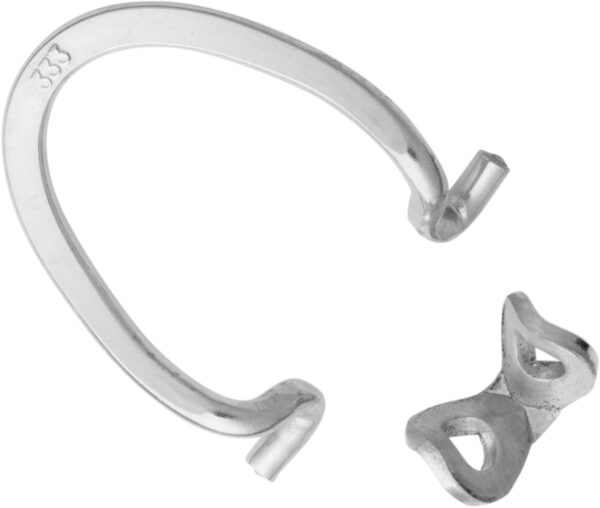 Ohrclip-Mechanik gestanzt Silber 925/- Länge 13,50mm