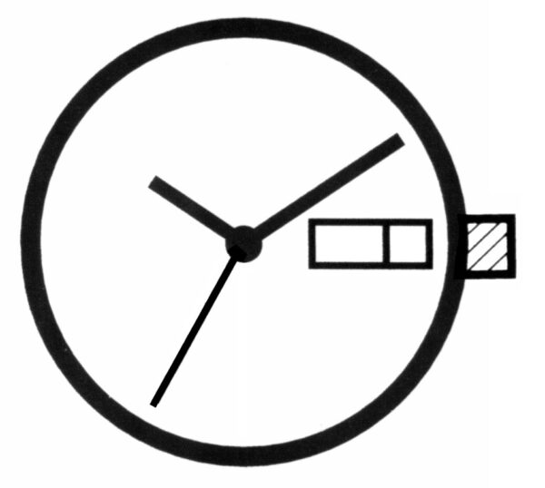 Kleinuhrwerk Quarz ETA 805.122 SC, D3, W3