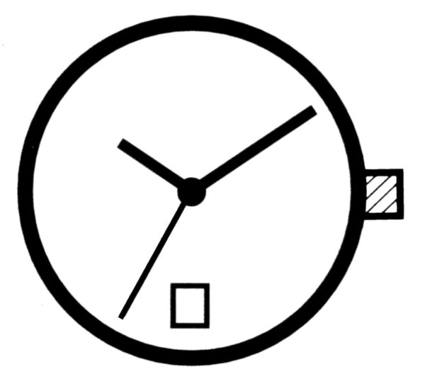 Kleinuhrwerk Quarz ETA F03.111/ F03.115 Std.-H 0,89 SC, D6