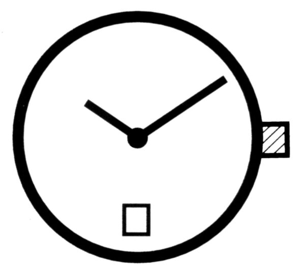 Kleinuhrwerk Quarz ETA 256.041, Std.-H 1,04 D6