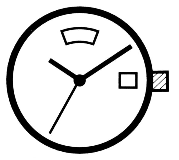 Kleinuhrwerk Automatik ETA 2834-2, Std.-H 1,75 SC, D3, W12