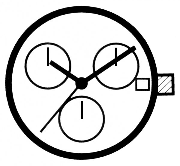 Kleinuhrwerk Quarz ETA G15.211/212 H1, KLS, D3, CHR